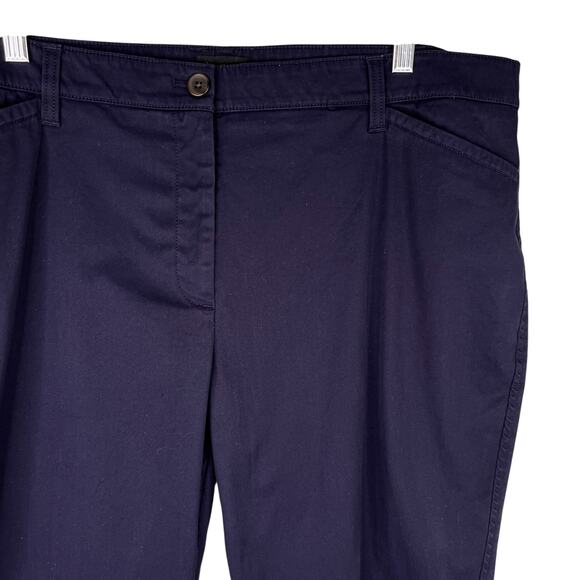 Talbots The Perfect Chino Pants 16W Navy Straight Leg - Picture 6 of 13